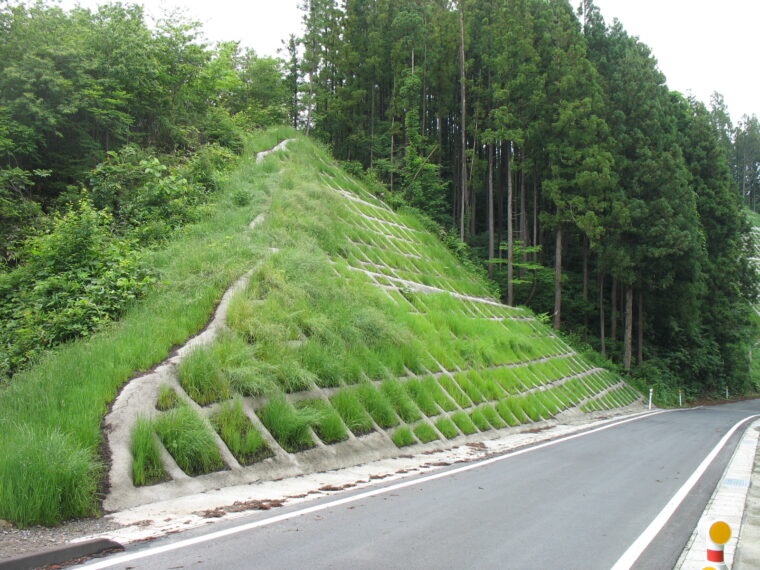 冷子沢地区直轄地すべり防止工事