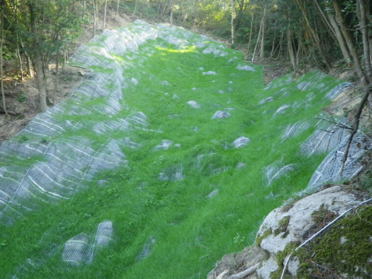 林道三石山線法面改良工事